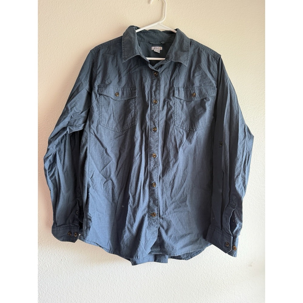 Carhartt Women's Rugged Flex Bozeman Shirt XXL Twilight Blue‎ Work